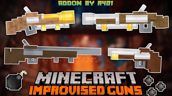 Improvised Guns Addon (1.20) - MCPE/Berock - Minecraft PE & Mods