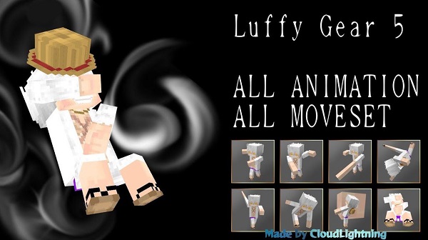 Luffy Gear 5 Addon (1.20, 1.19) MCPE/Berock - Minecraft PE & Mods