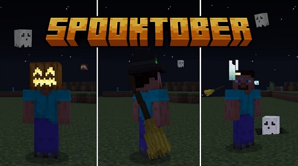 Spooktober Texture Pack (1.20 ,1.19) Minecraft PE - MCPE/Bedrock Halloween Pack Mods