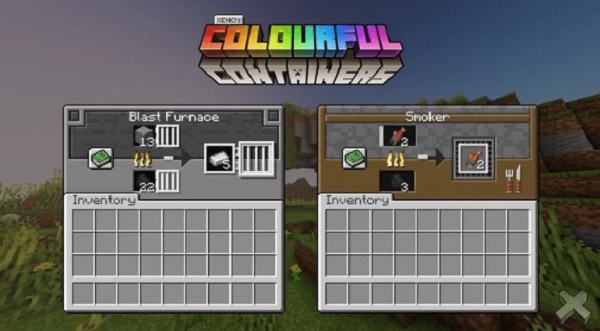 Colorful Containers GUI minecrafft