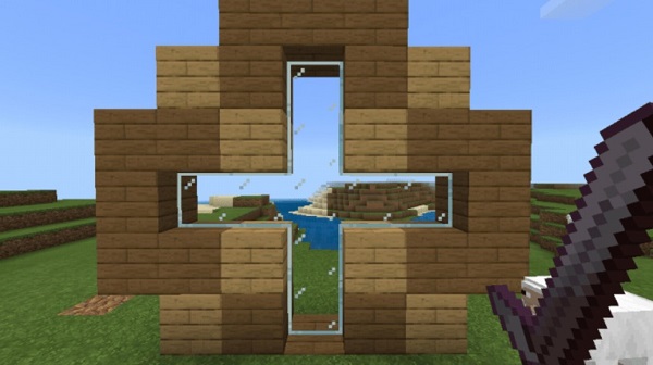 connected glass minecraft pe 1