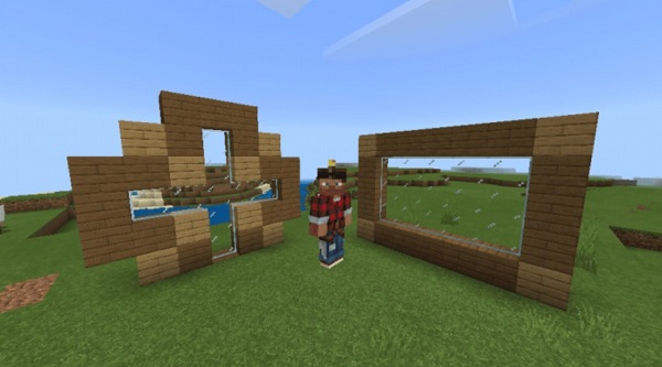 Connected Glass minecraft pe 2023