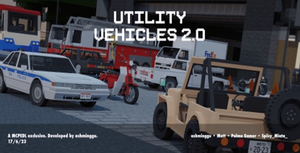 Utility Vehicles Addon (1.20 ,1,19) - MCPE/Bedrock - Minecraft PE & Mods