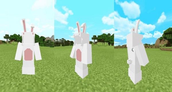 3D Rabbit Costumes addon minecraft