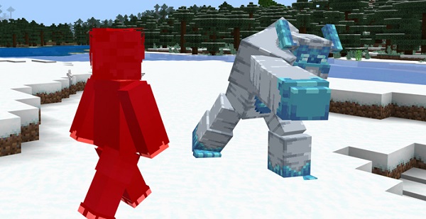 Yeti Boss Addon mcpe bedrock